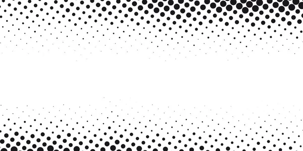 Fondo blanco y negro punteado a medio tono. Patrón vectorial de efecto de medio tono. Gráfico creativo abstracto con espacio de copia . — Vector de stock