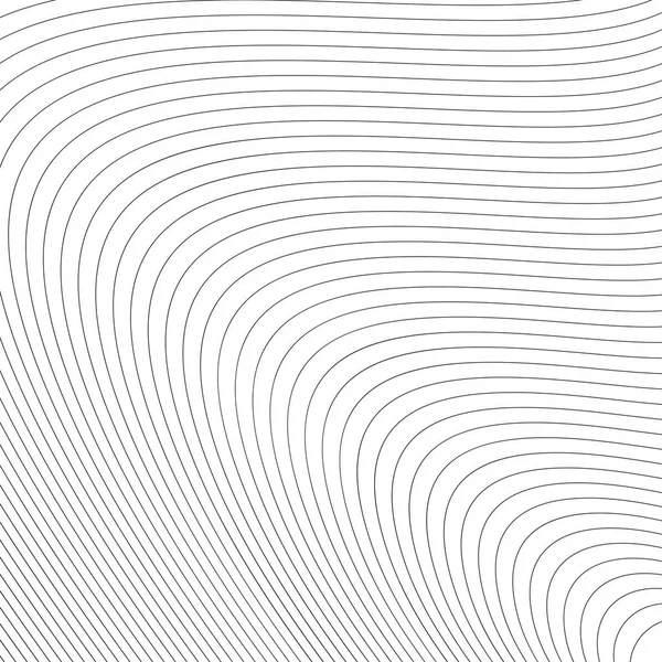 Linee curve astratte per la progettazione grafica. Modello vettoriale. Sfondo ondulato a strisce vettoriali. Effetto illusione ottica . — Vettoriale Stock