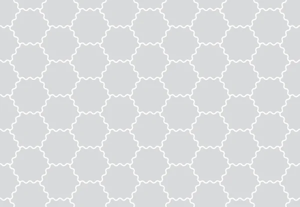 Fondo de vector hexagonal círculo abstracto. Textura geométrica sin costura. colores gris y blanco — Vector de stock
