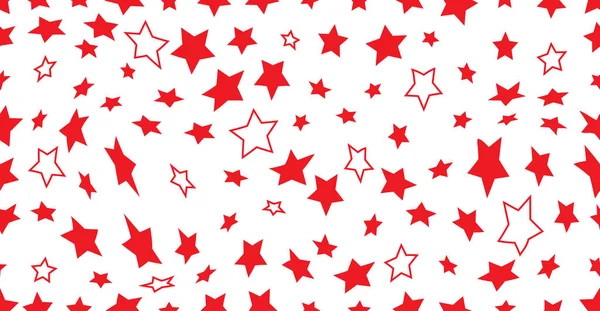 Röda stjärnor vektor bakgrund. Abstrakt geometriskt mönster med optisk illusion för webbaffärer och grafisk design. — Stock vektor