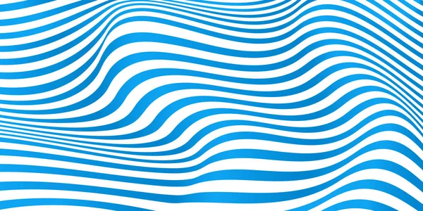 Abstract lines. 3d graphic liquid effect. Stripe vector background. Blue ribbons on white backdrop. — 스톡 벡터