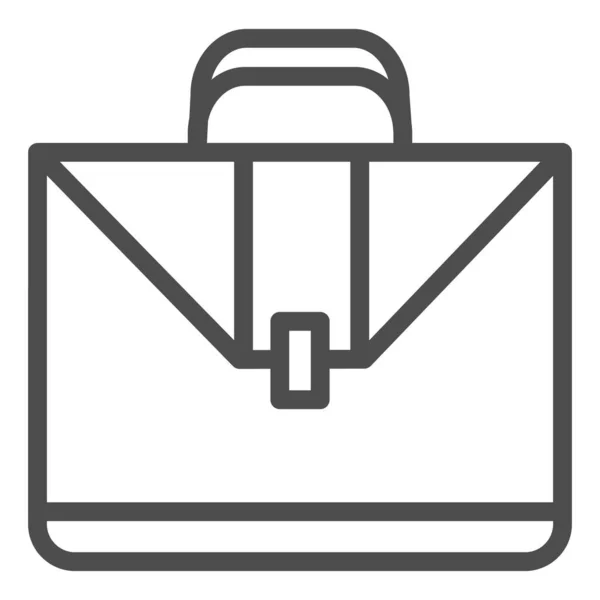 Aktenzeilen-Symbol. Klassischer Koffer oder Koffer mit Henkelsymbol, Umrisspiktogramm auf weißem Hintergrund. Geschäftszeichen für mobiles Konzept und Webdesign. Vektorgrafik. — Stockvektor