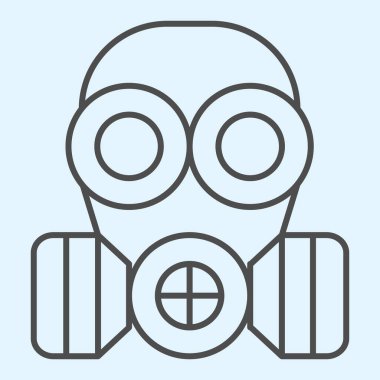 Solunum maskesi ince çizgi simgesi. Solunum maskesi, solunum maskesi, beyaz arka planda resim çizimi. Coronavirus mobil konsept ve web tasarımı için koruma altında. Vektör grafikleri.