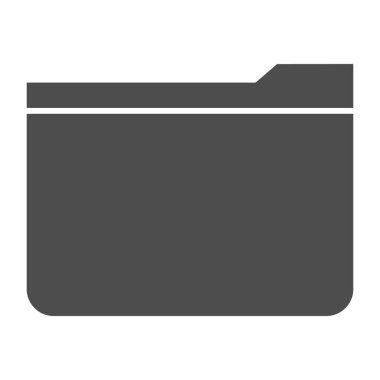 Kağıt klasör simgesi. Docoment dosya depolama paketi sembolü, beyaz arkaplanda glyph biçiminde pictogram. Mobil konsept ve web tasarımı için iş tabelası. Vektör grafikleri.