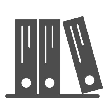 Halka klasörü kutuları sağlam simge. Ofis çalışanı arşivi, dosya klasörleri sembolü, beyaz arkaplanda resim çizimi. Mobil konsept ve web tasarımı için iş tabelası. Vektör grafikleri.