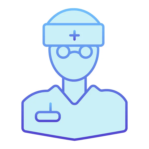 Doctor flat icon. Medical man blue icons in trendy flat style. Surgeon gradient style design, designed for web and app. Eps 10. — Stock Vector