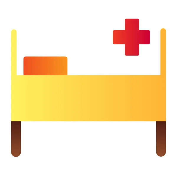 Clinic bed flat icon. Hospital bed color icons in trendy flat style. Medical bed gradient style design, designed for web and app. Eps 10. — Stock Vector