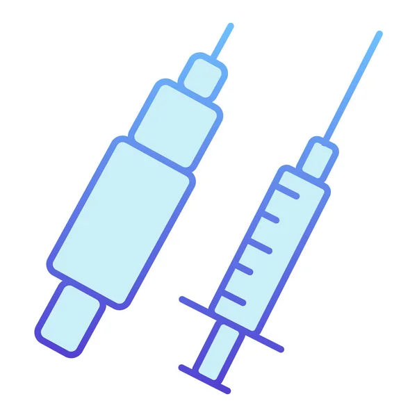 Шприц плоский значок. Ін'єкційні сині значки лікарні в стилі модний плоский. Дизайн градієнтного стилю вакцин, розроблений для веб та додатків. Епс 10 . — стоковий вектор