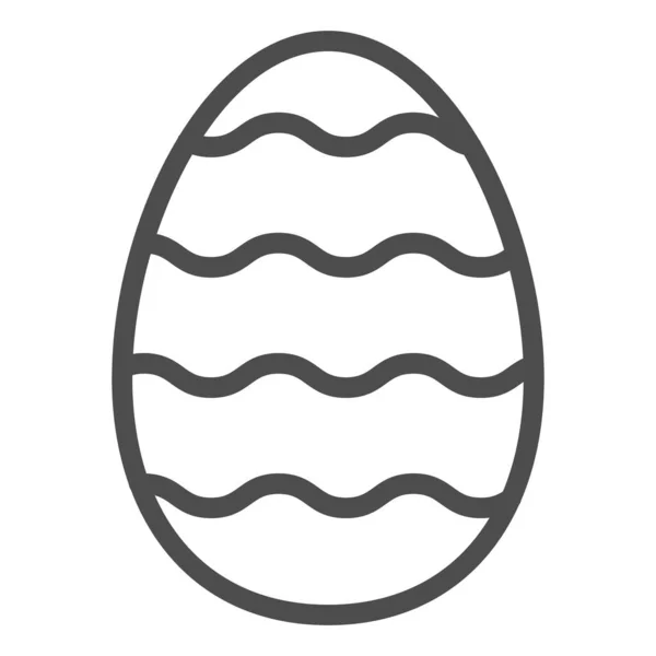 웨이브 패턴 아이콘 이 있는 부활절 달걀. 전통적 인 달걀에는 파형 문자가 흰색 바탕에 새겨져 있다. 부활절 휴가 표지판은 모바일 컨셉 과 웹 디자인을 위한 것이다. 벡터 그래픽. — 스톡 벡터