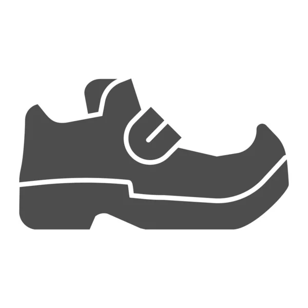 Leprikon çizmeleri katı bir ikon. İnce çorap sembollü ayakkabılar, beyaz arka planda glifli resim. Mobil konsept ve web tasarımı için Aziz Patrick günü işaretleri. Vektör grafikleri. — Stok Vektör