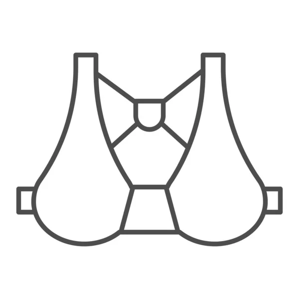 Maternity Nursing Bra thin line icon. Lingerie outline style pictogram on white background. Breastfeeding Supplies signs for mobile concept and web design. Vector graphics. — Stock Vector