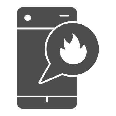 Sağlam bir simge için yardım iste. Beyaz arka plandaki cep telefonu kabartma resim çizelgesinden acil arama. Mobil konsept ve web tasarımı için akıllı telefon ateşlemesi. Vektör grafikleri.