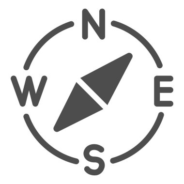 Okun yönünü gösteren bir pusula. Navigator ekipmanı kabartma şekli beyaz arka planda. Mobil konsept ve web tasarımı için iş arama rotası. Vektör grafikleri.