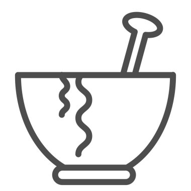 Tabak çizgisi simgesi. Beyaz üzerine izole edilmiş kaşık illüstrasyonlu plaka. Pasta kalıbı tasarımı, web ve uygulama için tasarlanmış. Eps 10.