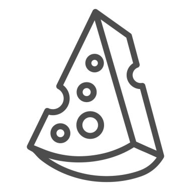 Peynir çizgisi simgesi. Çedar peyniri resmi beyaza izole edilmiş. Fransız Peyniri tasarımı, web ve uygulama için tasarlanmış. Eps 10.