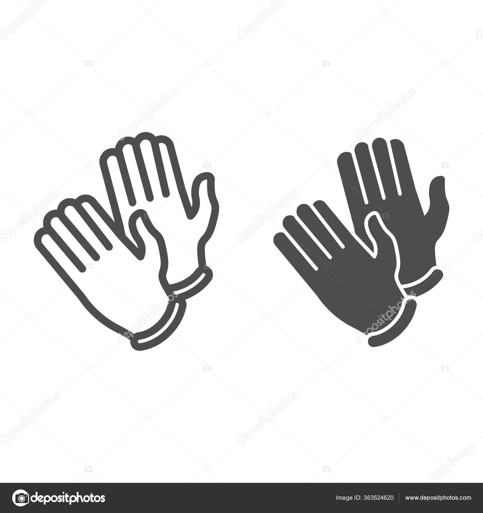 Medizinische Einweg Gummihandschuhe Linie Und Solide Symbol Ein Paar Handschuhe Umreisst Das Stil Piktogramm Auf Weissem Hintergrund Coronavirus Schutzschilder Fur Mobiles Konzept Und Webdesign Vektorgrafik Vektorgrafik Lizenzfreie Grafiken