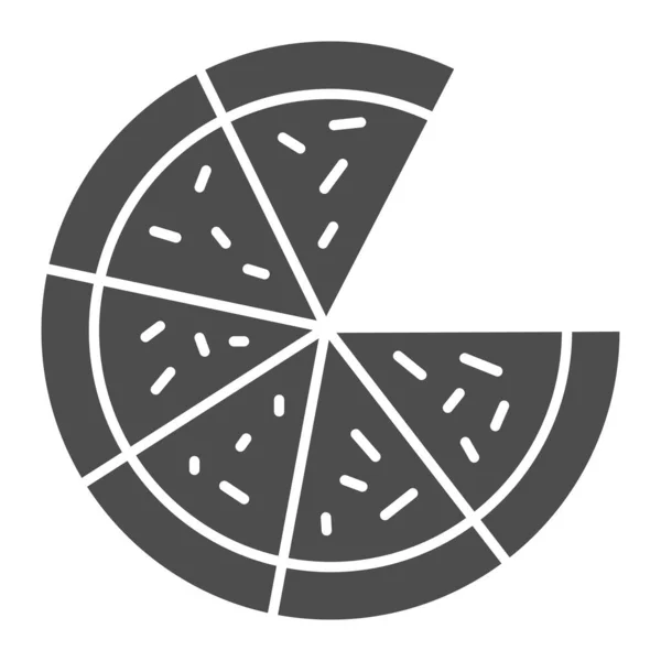 Значок пиццы. Вырезать пиццу без одного фрагмента иллюстрации изолированы на белом. Дизайн в стиле пицца-глиф, разработанный для веб и приложений. Eps 10 . — стоковый вектор