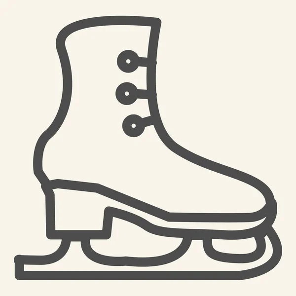 Εικονίδιο Γραμμής Πατινάζ Παγοπέδιλα Περίγραμμα Στυλ Εικονόγραμμα Λευκό Φόντο Μπότες — Διανυσματικό Αρχείο
