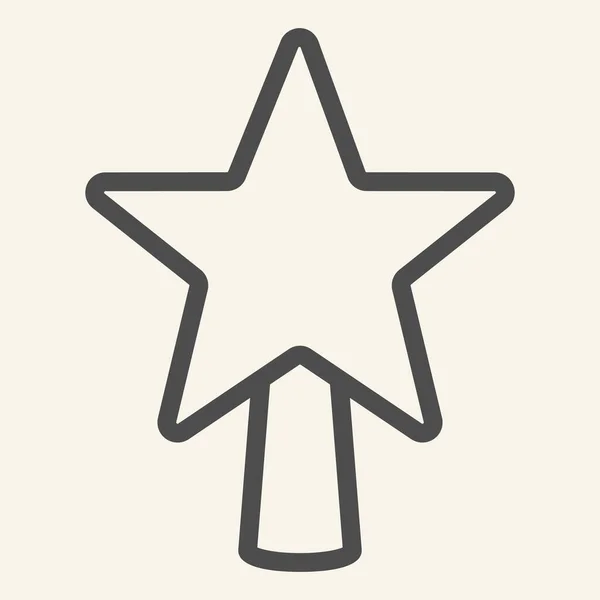 Εικονίδιο Κορυφαίας Γραμμής Αστεριών Χριστουγεννιάτικο Αστέρι Περίγραμμα Στυλ Εικονόγραμμα Λευκό — Διανυσματικό Αρχείο