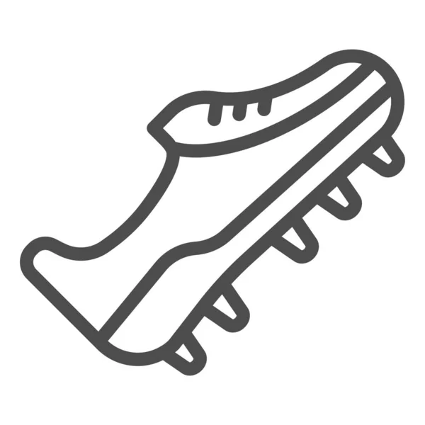 Icône Ligne Chaussures Bottes Baskets Football Symbole Américain Crampons Football — Image vectorielle