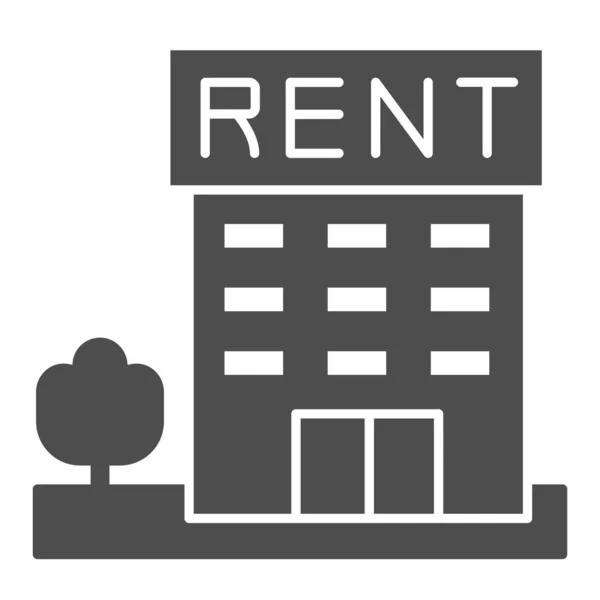 Rental Property Solid Icon House Rent Real Estate Concept Symbol — Stock Vector