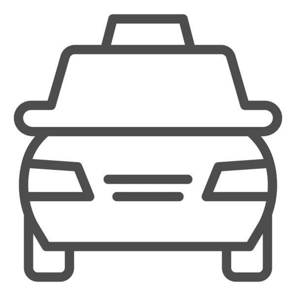 Taxi Auto Lijn Pictogram Personenvervoer Voertuig Symbool Schema Stijl Pictogram — Stockvector