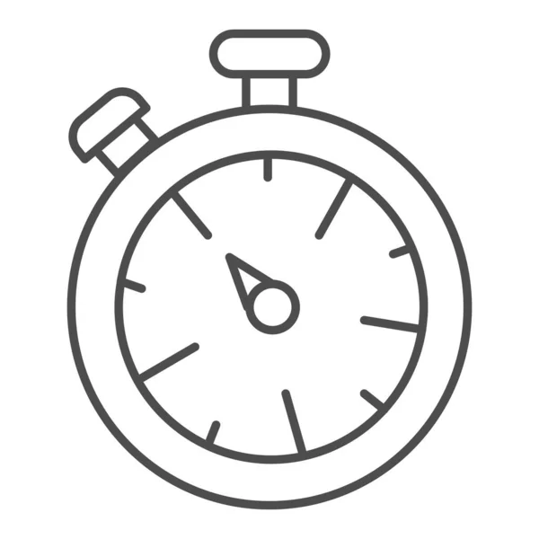 Stoppuhr Thinline Icon. Zeitschaltuhr Illustration isoliert auf weiß. Sportuhr Chronometer skizzieren Stil-Design, für Web und App entwickelt. Eps 10. — Stockvektor