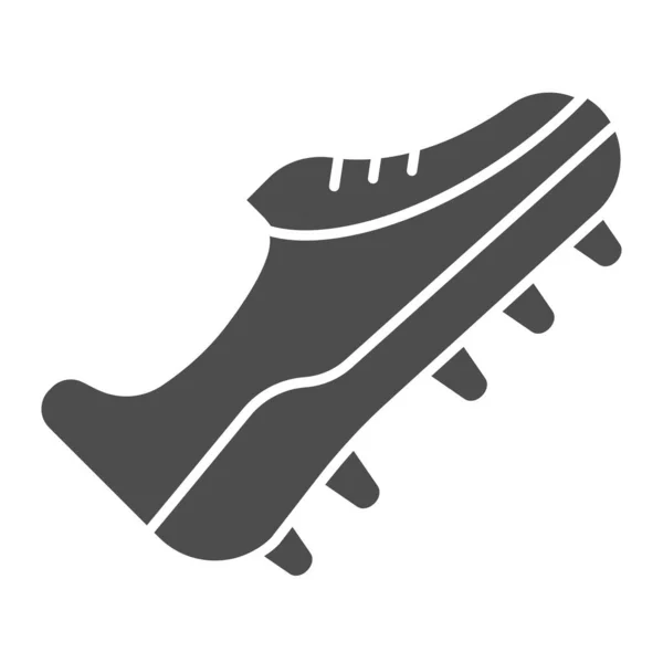 Chaussures icône solide. Bottes ou baskets de football, symbole de crampons de football américain, pictogramme de style glyphe sur fond blanc. Signe sportif pour concept mobile et web design. Graphiques vectoriels . — Image vectorielle