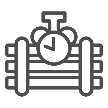 Dinamit hattı simgesi. Geri sayım çubuğu ve bomba, saat sembollü patlama, beyaz arkaplanda resim çizimi. Mobil konsept ve web tasarımı için savaş işareti. Vektör grafikleri.