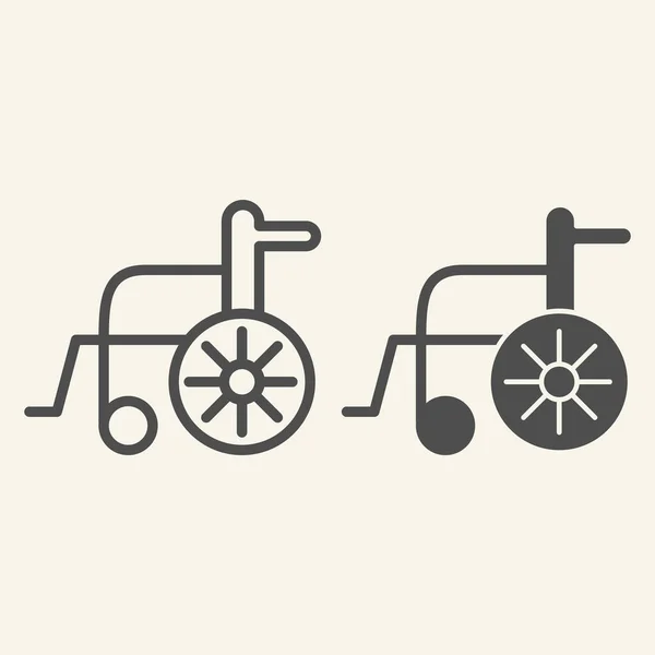 Devre dışı bırakılmış ve simgesi sağlam. Hastane tekerlekli sandalyesi beyaz arka planda resim çizimi. Mobil konsept ve web tasarımı için tıbbi ulaşım. Vektör grafikleri. — Stok Vektör
