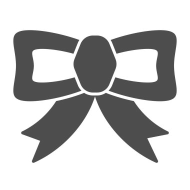 Baş sert simge. Beyaz arkaplanda şenlikli kurdele kravat, kabartma tarzı resim. Mobil konsept ve web tasarımı için tatil ya da dikiş ögesi işareti. Vektör grafikleri.