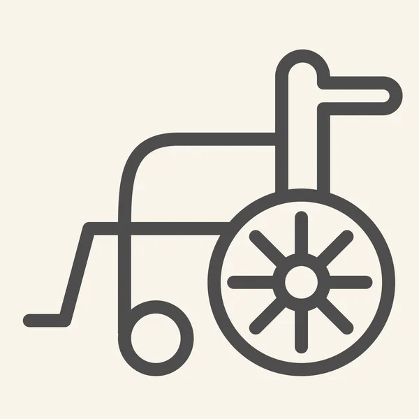 Etkisiz hale getirilmiş taşıma hattı simgesi. Hastane tekerlekli sandalyesi beyaz arka planda resim çizimi. Mobil konsept ve web tasarımı için tıbbi ulaşım. Vektör grafikleri. — Stok Vektör