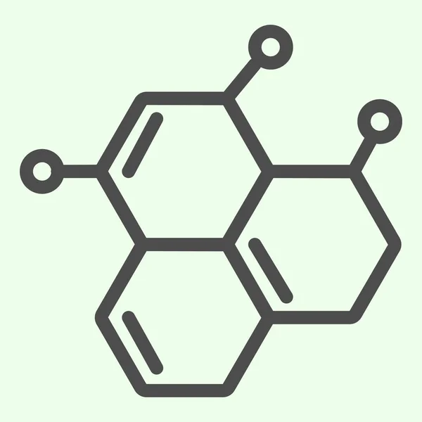 Chemische Formule lijn pictogram. Atoomstructuur en moleculen schetsen stijlpictogram op witte achtergrond. Wetenschaps- en onderwijstekens voor mobiel concept en webdesign. vectorgrafieken. — Stockvector