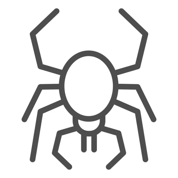 Spider line ikonen. Skrämmande spindelinsekt. Halloween parti vektor design koncept, kontur stil piktogram på vit bakgrund. — Stock vektor