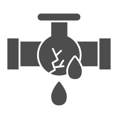 Yağlı gövdeyi sağlam bir simgeye dönüştürdü. Patlama borusu ve damla sızıntısı, akışla çatlamış. Yakıt endüstrisi vektör tasarımı konsepti, beyaz arkaplanda glyph biçimi pictogram.