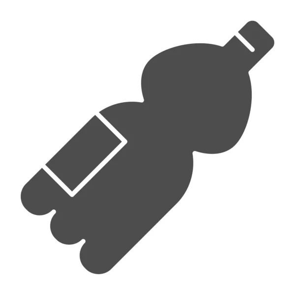 Bottiglia icona solida. Imballaggio per liquidi. Concetto di design di prodotti in plastica, pittogramma in stile glifo su sfondo bianco, utilizzo per web e app. Eps 10 . — Vettoriale Stock