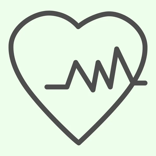 Health heart line icon. Heartbeat cardiogram and rate outline style pictogram on white background. Life trace, medicine and pulse signs for mobile concept and web design. Vector graphics. — Stock Vector
