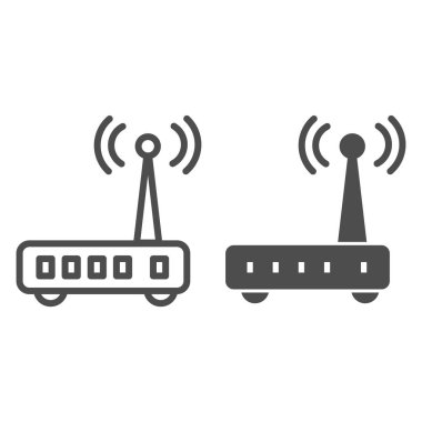 Yönlendirme çizgisi ve sembol. Wi-fi vektör çizimi beyaza izole edildi. İnternet ve uygulama için tasarlanmış kablosuz ağ tasarımı. Eps 10.
