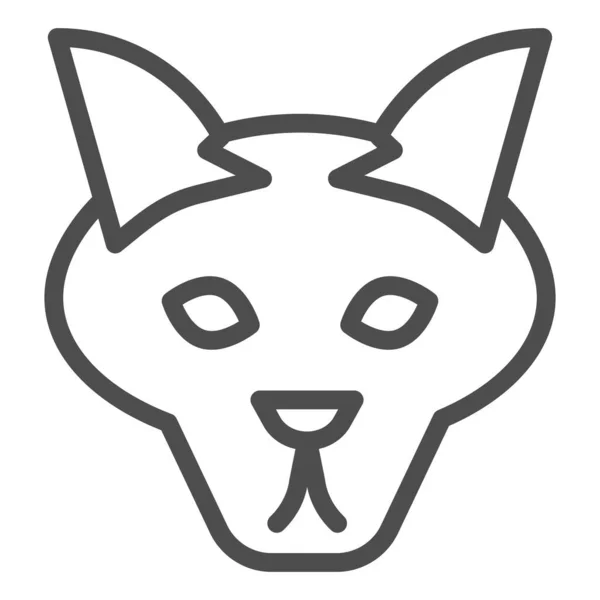 Wolf hoofd icoon. Coyote, wild dierengezicht, eenvoudig silhouet. Dieren vector ontwerp concept, schema stijl pictogram op witte achtergrond, gebruik voor web en app. Eps 10. — Stockvector