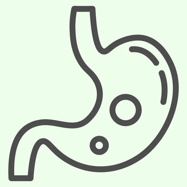 Stomach line icon. Human organ stomach with gas bubbles outline style pictogram on white background. Science and anatomy signs for mobile concept and web design. Vector graphics. — Stock Vector