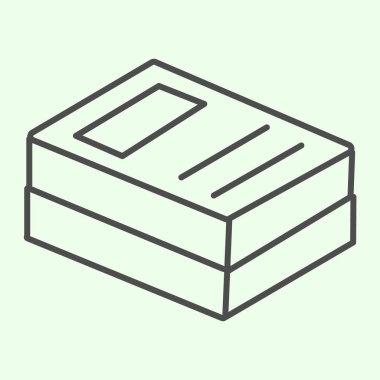 Belgeler ince çizgi simgesi. Beyaz arka planda iş kağıt yığını ana hatlı resim grafiği. Mobil konsept ve web tasarımı için ofis ve organizasyon belgeleri. Vektör grafikleri.