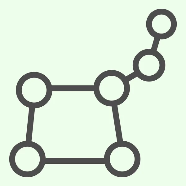 Icona della linea di costellazione stellare. Pittogramma di stile della costellazione del Grande Orso su sfondo bianco. Segni spaziali e astronomici per il concetto mobile e il web design. Grafica vettoriale . — Vettoriale Stock