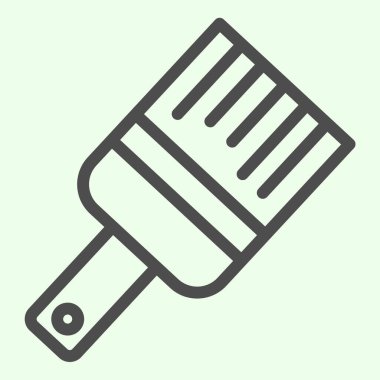 Fırça çizgisi simgesini boya. Beyaz arka planda ev onarımı için boya fırçası yapmak. Mobil konsept ve web tasarımı için ev yapımı ve yenileme tabelaları. Vektör grafikleri.