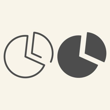 Pasta çizelgesi ve sembol. Beyaz üzerine izole edilmiş istatistik vektör illüstrasyonu. Piramit tasarımı, web ve uygulama için tasarlandı. Eps 10.