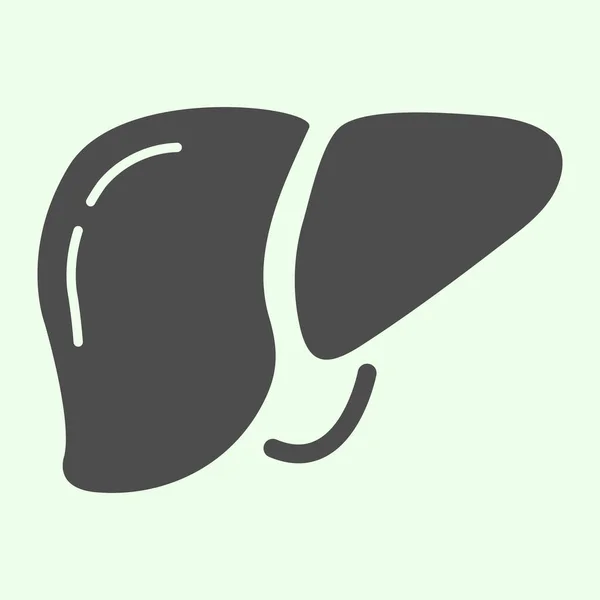 Hígado icono sólido. Pictograma de órgano de hígado humano estilo glifo sobre fondo blanco. Signos de anatomía y órganos para el concepto móvil y el diseño web. Gráficos vectoriales . — Archivo Imágenes Vectoriales
