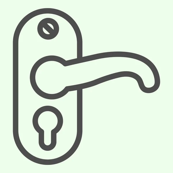 Door lock line icon. Door handle or knob symbol with keyhole outline style pictogram on white background. Real estate and apartment signs for mobile concept and web design. Vector graphics. — Stock Vector