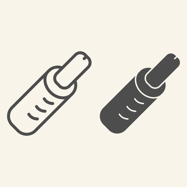 Ligne de hot-dog et icône de glyphe. Illustration vectorielle de restauration rapide isolée sur blanc. Conception de style de contour de saucisse chaude, conçu pour le web et l'application. Eps 10 . — Image vectorielle