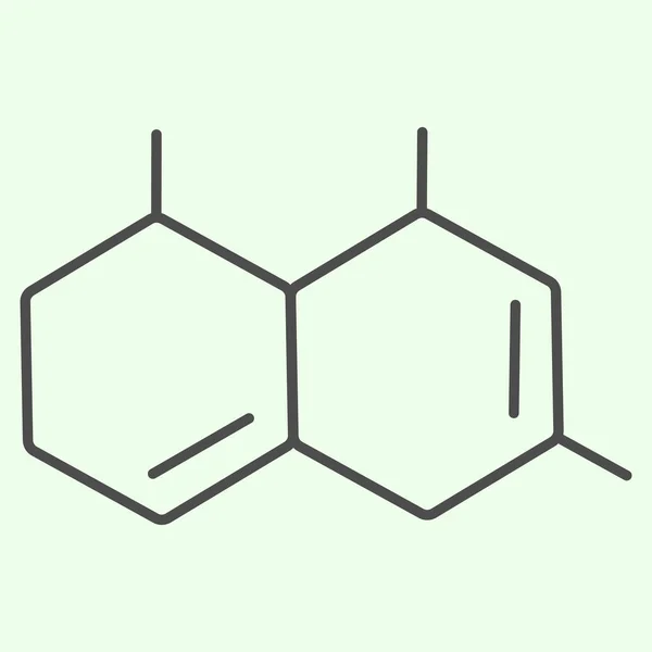 Molecule Formule dunne lijn pictogram. Atoomstructuur en moleculen schetsen stijlpictogram op witte achtergrond. Chemie en biologie tekenen voor mobiel concept en web design. vectorgrafieken. — Stockvector