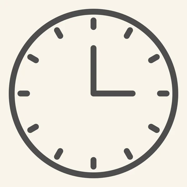 Icono de línea de reloj. Ilustración vectorial temporal aislada en blanco. Diseño de estilo de esquema de reloj, diseñado para la web y la aplicación. Eps 10 . — Archivo Imágenes Vectoriales