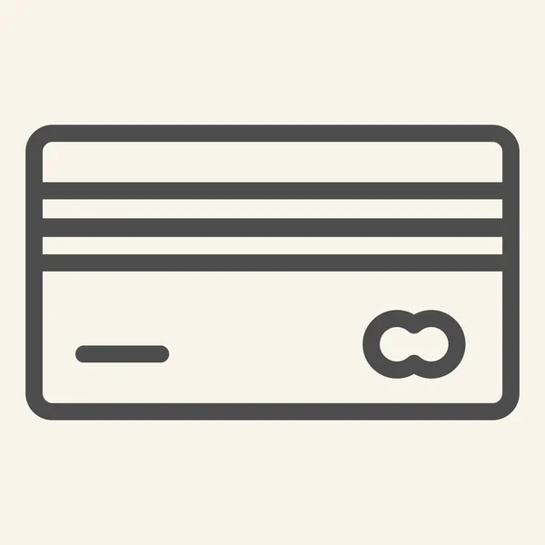信用卡线图标。塑料卡片矢量图形孤立在白色上.薪酬轮廓设计,专为网络和应用设计.Eps 10. — 图库矢量图片